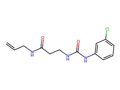 N-allyl-3-{[(3-chloroanilino)carbonyl]amino}propanamide structure