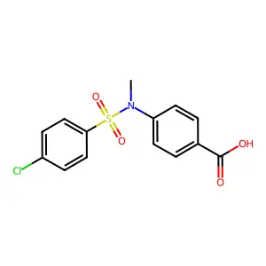 4-{[(4-Chlorophenyl)sulfonyl](methyl)amino}benzoic acid structure