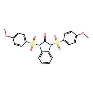 1,3-Bis[(4-methoxyphenyl)sulfonyl]benzimidazol-2-one structure