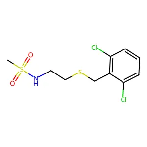 N-{2-[(2,6-dichlorobenzyl)sulfanyl]ethyl}methanesulfonamide structure
