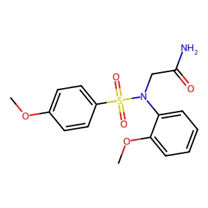 2-(2-methoxy-N-(4-methoxyphenyl)sulfonylanilino)acetamide structure