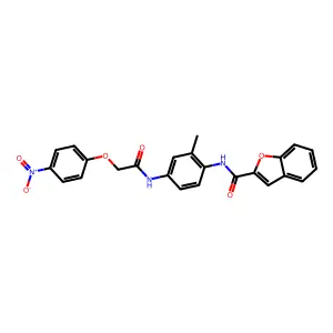 N-(2-methyl-4-{[(4-nitrophenoxy)acetyl]amino}phenyl)-1-benzofuran-2-carboxamide structure
