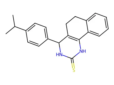 4-[4-(Propan-2-yl)phenyl]-3,4,5,6-tetrahydrobenzo[h]quinazoline-2-thiol structure