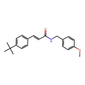 3-(4-tert-butylphenyl)-N-[(4-methoxyphenyl)methyl]prop-2-enamide structure
