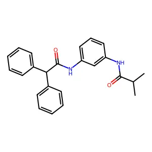 N-[3-[(2,2-diphenylacetyl)amino]phenyl]-2-methylpropanamide structure