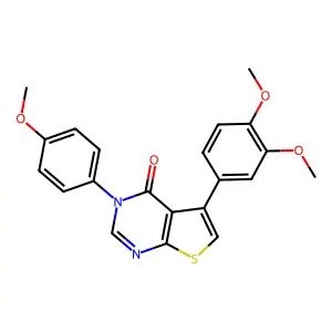 5-(3,4-dimethoxyphenyl)-3-(4-methoxyphenyl)thieno[2,3-d]pyrimidin-4(3H)-one structure