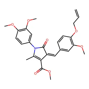 (Z)-methyl 4-(4-(allyloxy)-3-methoxybenzylidene)-1-(3,4-dimethoxyphenyl)-2-methyl-5-oxo-4,5-dihydro-1H-pyrrole-3-carboxylate structure