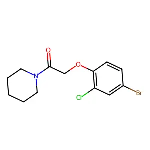 2-(4-Bromo-2-chlorophenoxy)-1-(piperidin-1-yl)ethanone structure