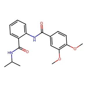 3,4-dimethoxy-N-[2-(propan-2-ylcarbamoyl)phenyl]benzamide structure
