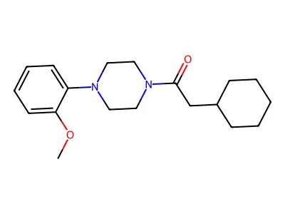 2-Cyclohexyl-1-[4-(2-methoxyphenyl)piperazin-1-yl]ethanone structure