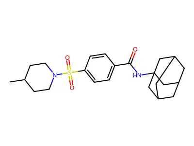 N-(1-adamantyl)-4-(4-methylpiperidin-1-yl)sulfonylbenzamide structure