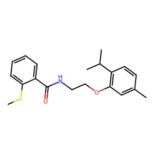 N-[2-(2-Isopropyl-5-methyl-phenoxy)-ethyl]-2-methylsulfanyl-benzamide structure