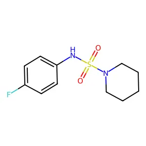 N-(4-fluorophenyl)piperidine-1-sulfonamide structure