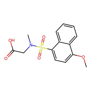 N-[(4-methoxy-1-naphthyl)sulfonyl]-N-methylglycine structure