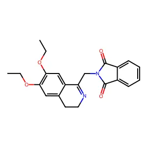 N-[(6,7-Diethoxy-3,4-dihydroisoquinolin-1-yl)methyl]phthalimide structure