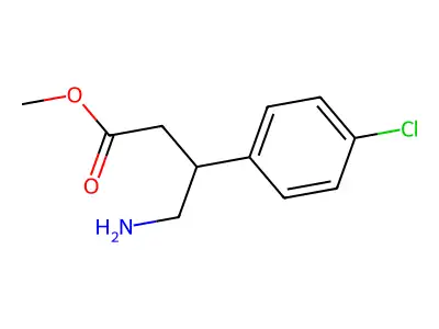 Methyl 4-amino-3-(4-chlorophenyl)butanoate structure