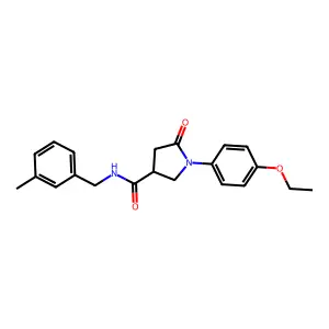 1-(4-ethoxyphenyl)-N-(3-methylbenzyl)-5-oxopyrrolidine-3-carboxamide structure