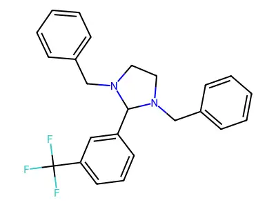 1,3-Bis(phenylmethyl)-2-(3-(trifluoromethyl)phenyl)imidazolidine structure