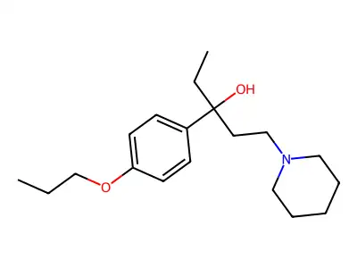 1-(Piperidin-1-yl)-3-(4-propoxyphenyl)pentan-3-ol structure