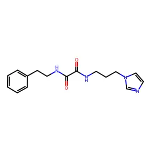 N-[3-(1H-imidazol-1-yl)propyl]-N'-(2-phenylethyl)ethanediamide structure