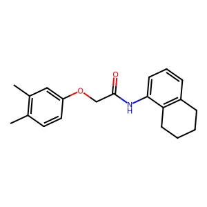 2-(3,4-dimethylphenoxy)-N-(5,6,7,8-tetrahydronaphthalen-1-yl)acetamide structure