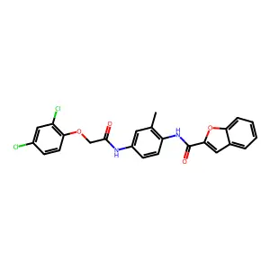 N-(4-{[(2,4-dichlorophenoxy)acetyl]amino}-2-methylphenyl)-1-benzofuran-2-carboxamide structure