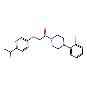 1-[4-(2-Fluorophenyl)piperazin-1-yl]-2-(4-propan-2-ylphenoxy)ethanone structure