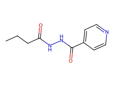 N'-butanoylpyridine-4-carbohydrazide structure
