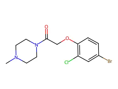 2-(4-Bromo-2-chlorophenoxy)-1-(4-methylpiperazin-1-yl)ethanone structure