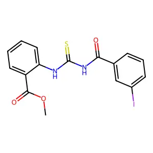Methyl 2-[(3-iodobenzoyl)carbamothioylamino]benzoate structure