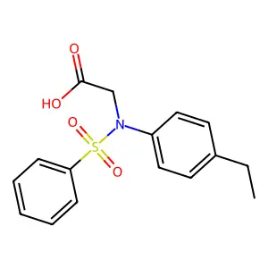N-(4-ethylphenyl)-N-(phenylsulfonyl)glycine structure