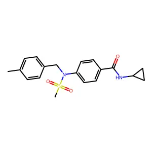 N-cyclopropyl-4-[(4-methylbenzyl)(methylsulfonyl)amino]benzamide structure