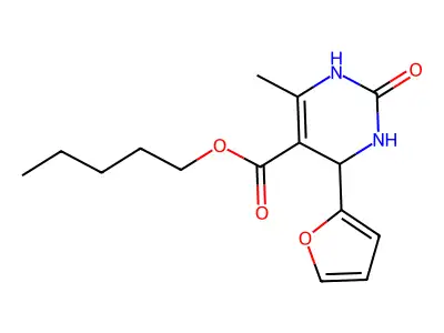 pentyl 4-(furan-2-yl)-6-methyl-2-oxo-3,4-dihydro-1H-pyrimidine-5-carboxylate structure