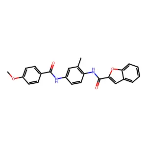 N-[4-[(4-methoxybenzoyl)amino]-2-methylphenyl]-1-benzofuran-2-carboxamide structure