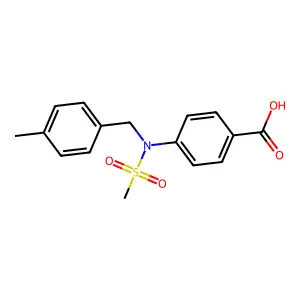 4-[(4-Methylbenzyl)(methylsulfonyl)amino]benzoic acid structure