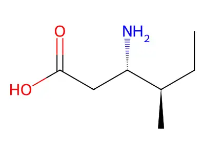 3-Amino-4-methylhexanoic acid structure