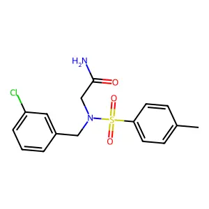 2-[(3-Chlorophenyl)methyl-(4-methylphenyl)sulfonylamino]acetamide structure