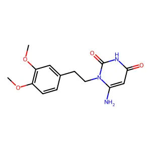 6-Amino-1-[2-(3,4-dimethoxyphenyl)ethyl]-2,4(1H,3H)-pyrimidinedione structure