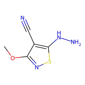5-Hydrazinyl-3-methoxy-1,2-thiazole-4-carbonitrile structure