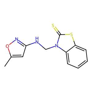 3-{[(5-methyl-1,2-oxazol-3-yl)amino]methyl}-1,3-benzothiazole-2(3H)-thione structure