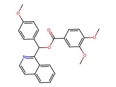 Isoquinolin-1-yl(4-methoxyphenyl)methyl 3,4-dimethoxybenzoate structure
