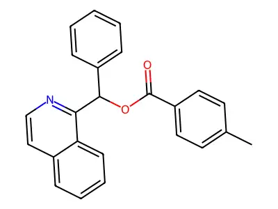 Isoquinolylphenylmethyl 4-methylbenzoate structure
