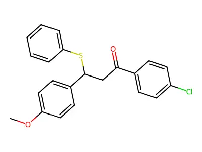 1-(4-Chlorophenyl)-3-(4-methoxyphenyl)-3-phenylthiopropan-1-one structure