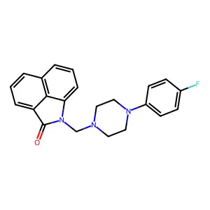 1-((4-(4-fluorophenyl)piperazin-1-yl)methyl)benzo[cd]indol-2(1H)-one structure