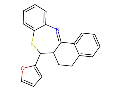 10-(furan-2-yl)-9-thia-2-azatetracyclo[9.8.0.0^{3,8}.0^{14,19}]nonadeca-1,3(8),4,6,14(19),15,17-heptaene structure