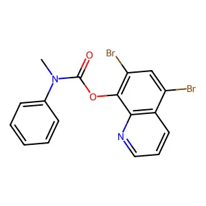 5,7-Dibromoquinolin-8-yl methyl(phenyl)carbamate structure