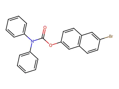 (6-bromo(2-naphthyloxy))-N,N-dibenzamide structure