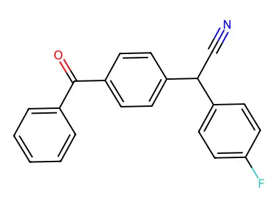 2-(4-Benzoylphenyl)-2-(4-fluorophenyl)acetonitrile structure