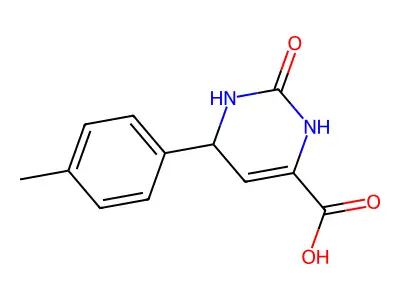 6-(4-Methylphenyl)-2-oxo-1,2,3,6-tetrahydro-4-pyrimidinecarboxylic acid structure