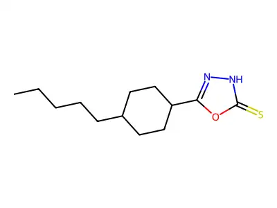 5-(4-Pentylcyclohexyl)-1,3,4-oxadiazol-2-ylhydrosulfide structure